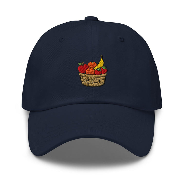 Fresh Fruit Basket Embroidered Dad Cap: Chino Cotton Twill Adjustable Unisex Hat