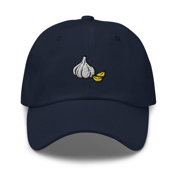 Garlic Bulb and Clove Embroidered Dad Cap: Chino Cotton Twill Adjustable Unisex Hat
