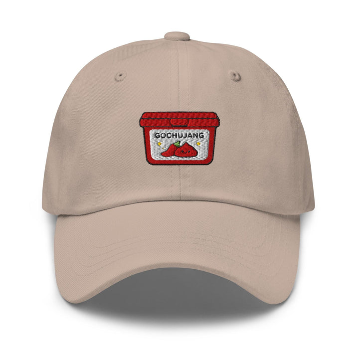 Gochujang Korean Chili Paste Embroidered Dad Cap: Chino Cotton Twill Adjustable Unisex Hat
