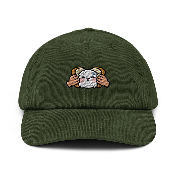 Cute Idiot Sandwich Embroidered Cotton Corduroy Hat: Adjustable Fit