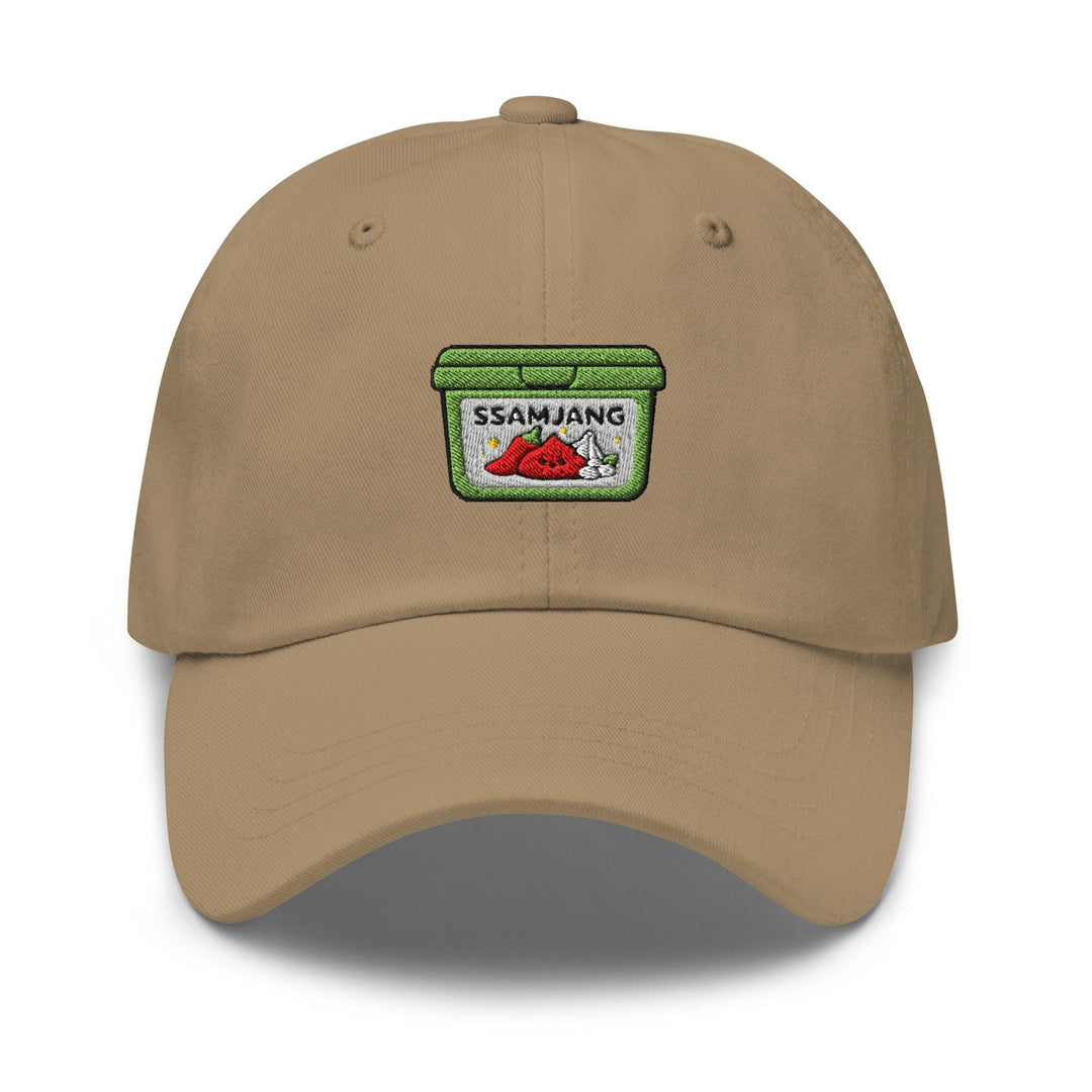 Ssamjang Korean Dipping Sauce Embroidered Dad Cap: Chino Cotton Twill Adjustable Unisex Hat