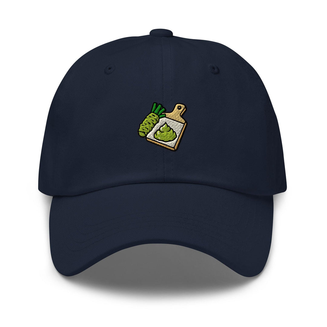 Freshly Grated Wasabi Embroidered Dad Cap: Chino Cotton Twill Adjustable Unisex Hat