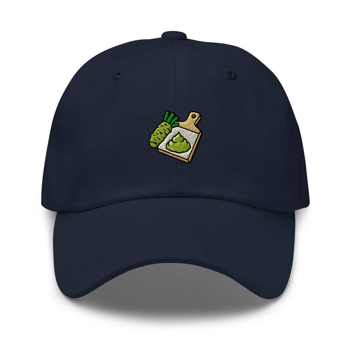 Freshly Grated Wasabi Embroidered Dad Cap: Chino Cotton Twill Adjustable Unisex Hat
