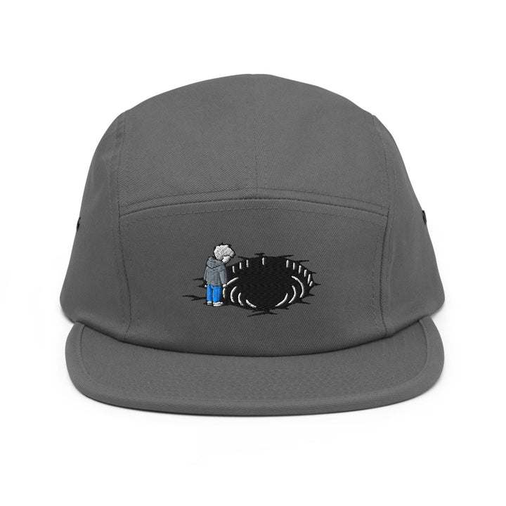 Staring Into the Abyss Embroidered 5‑Panel Cotton Camper Cap: Adjustable Fit