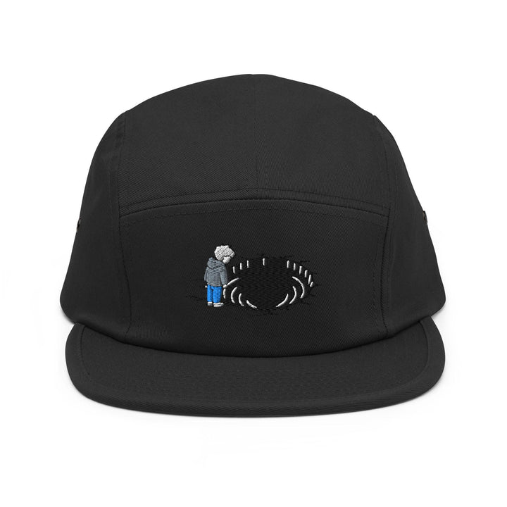 Staring Into the Abyss Embroidered 5‑Panel Cotton Camper Cap: Adjustable Fit
