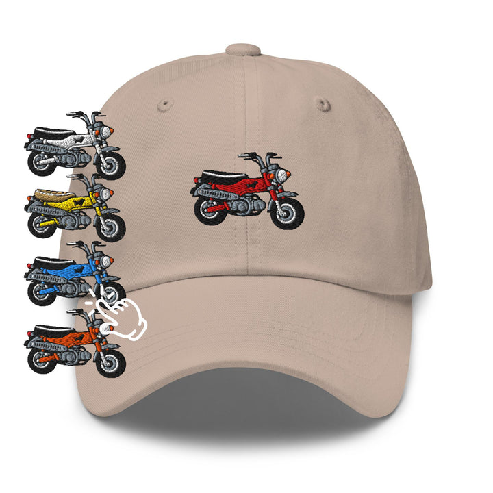 Max Mini Japanese Motorcycle Embroidered Dad Cap: Chino Cotton Twill Adjustable Unisex Hat