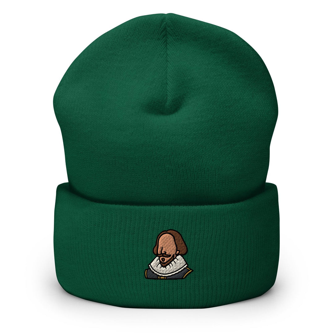 William Shakespeare Embroidered Cuffed Beanie: Cozy Unisex Winter Cap