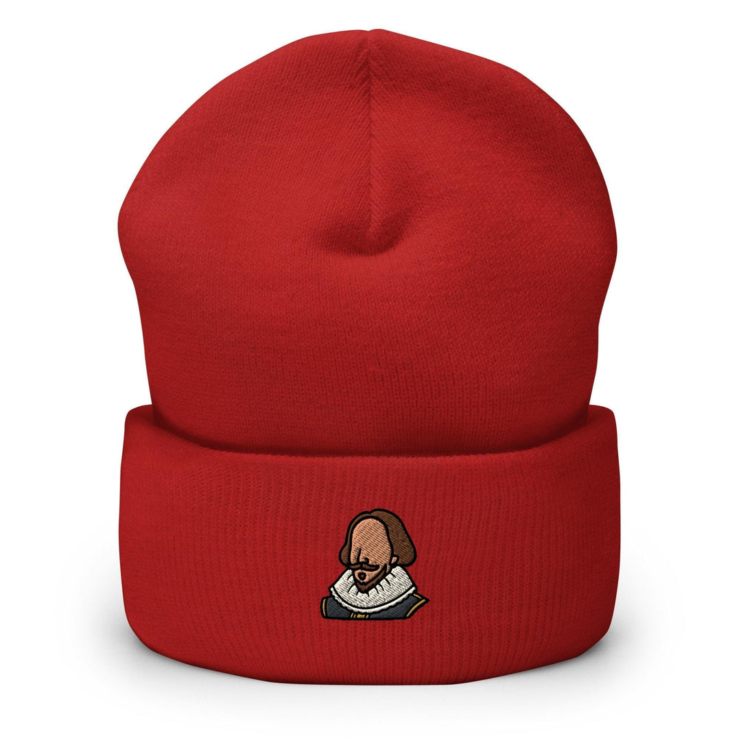William Shakespeare Embroidered Cuffed Beanie: Cozy Unisex Winter Cap