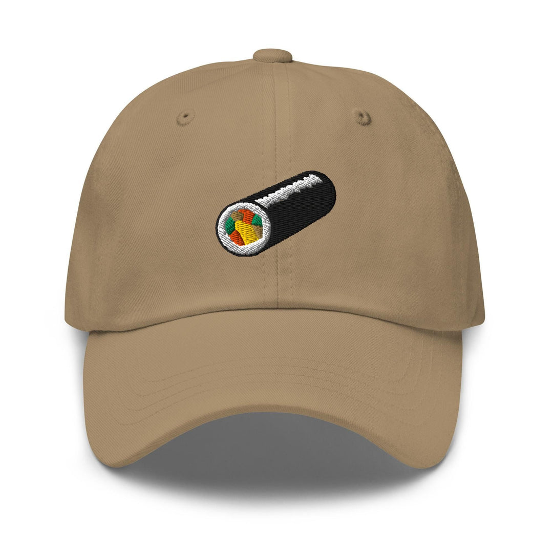 Uncut Kimbap Roll Embroidered Dad Cap: Chino Cotton Twill Adjustable Unisex Hat