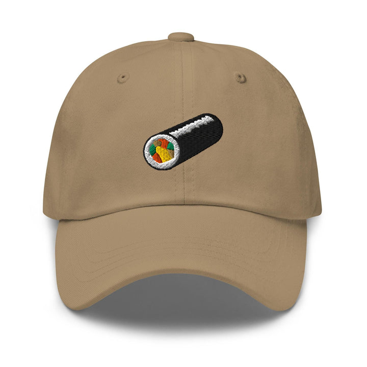 Uncut Kimbap Roll Embroidered Dad Cap: Chino Cotton Twill Adjustable Unisex Hat