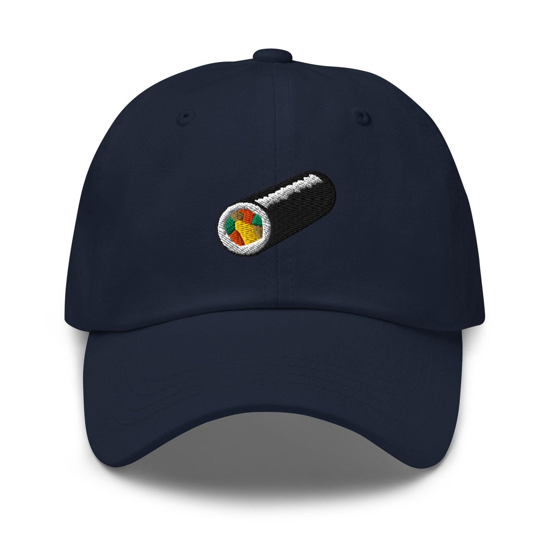 Uncut Kimbap Roll Embroidered Dad Cap: Chino Cotton Twill Adjustable Unisex Hat