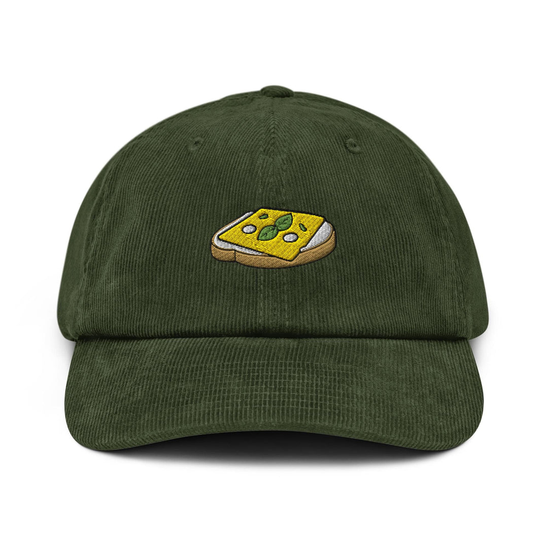 Käsebrot – German Cheese Bread Embroidered Cotton Corduroy Hat: Adjustable Fit