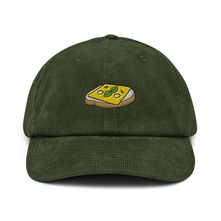 Käsebrot – German Cheese Bread Embroidered Cotton Corduroy Hat: Adjustable Fit