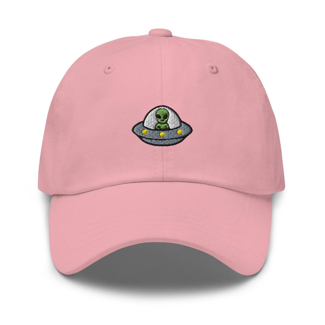 Alien UFO Embroidered Dad Cap: Chino Cotton Twill Adjustable Unisex Hat
