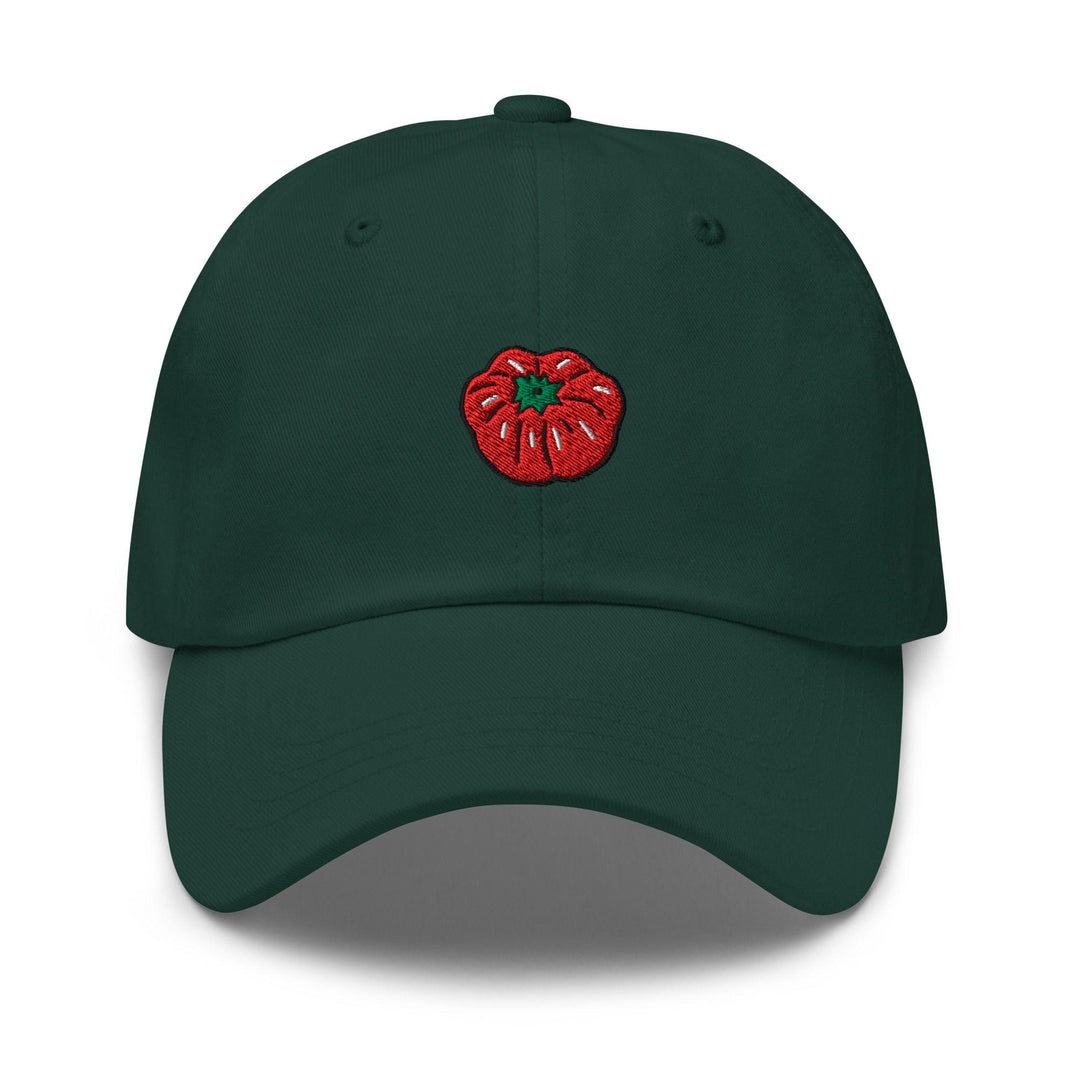 Beefsteak Tomato Embroidered Dad Cap: Chino Cotton Twill Adjustable Unisex Hat