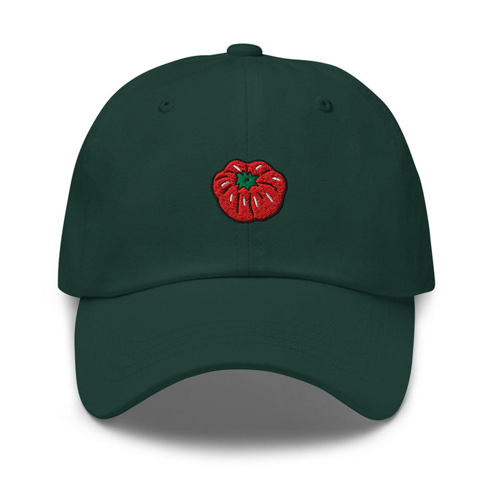 Beefsteak Tomato Embroidered Dad Cap: Chino Cotton Twill Adjustable Unisex Hat