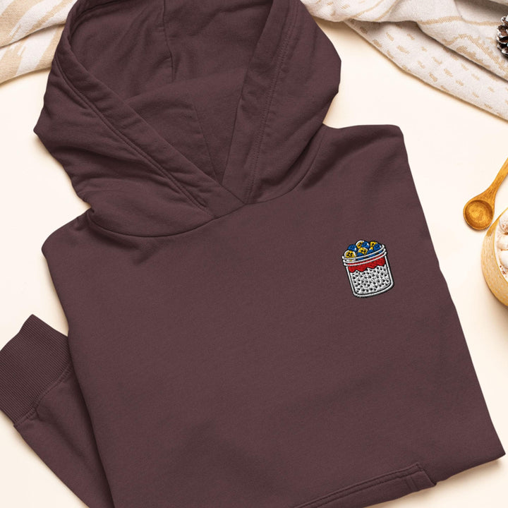 Chia Pudding Embroidered Hoodie: Heavy Blend Cotton-Poly, Unisex Fit