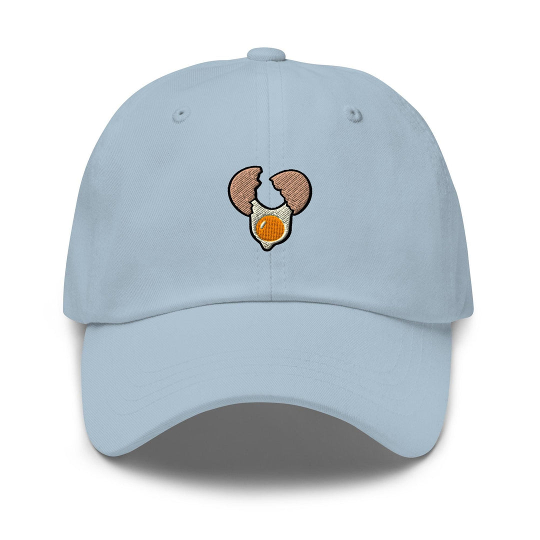 Cracked Egg Embroidered Dad Cap: Chino Cotton Twill Adjustable Unisex Hat