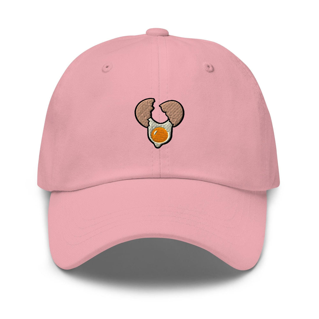 Cracked Egg Embroidered Dad Cap: Chino Cotton Twill Adjustable Unisex Hat