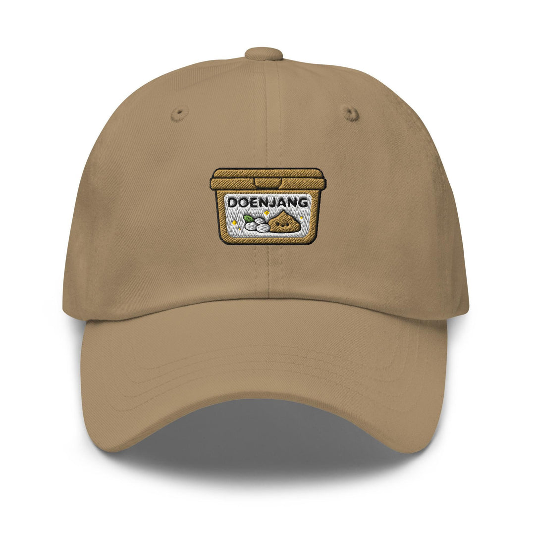 Doenjang Korean Soybean Paste Embroidered Dad Cap: Chino Cotton Twill Adjustable Unisex Hat