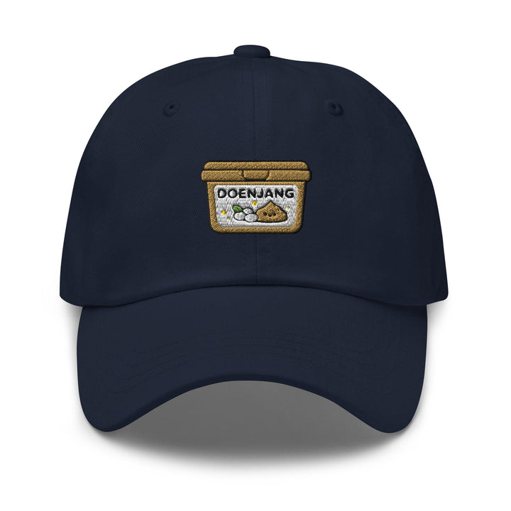 Doenjang Korean Soybean Paste Embroidered Dad Cap: Chino Cotton Twill Adjustable Unisex Hat