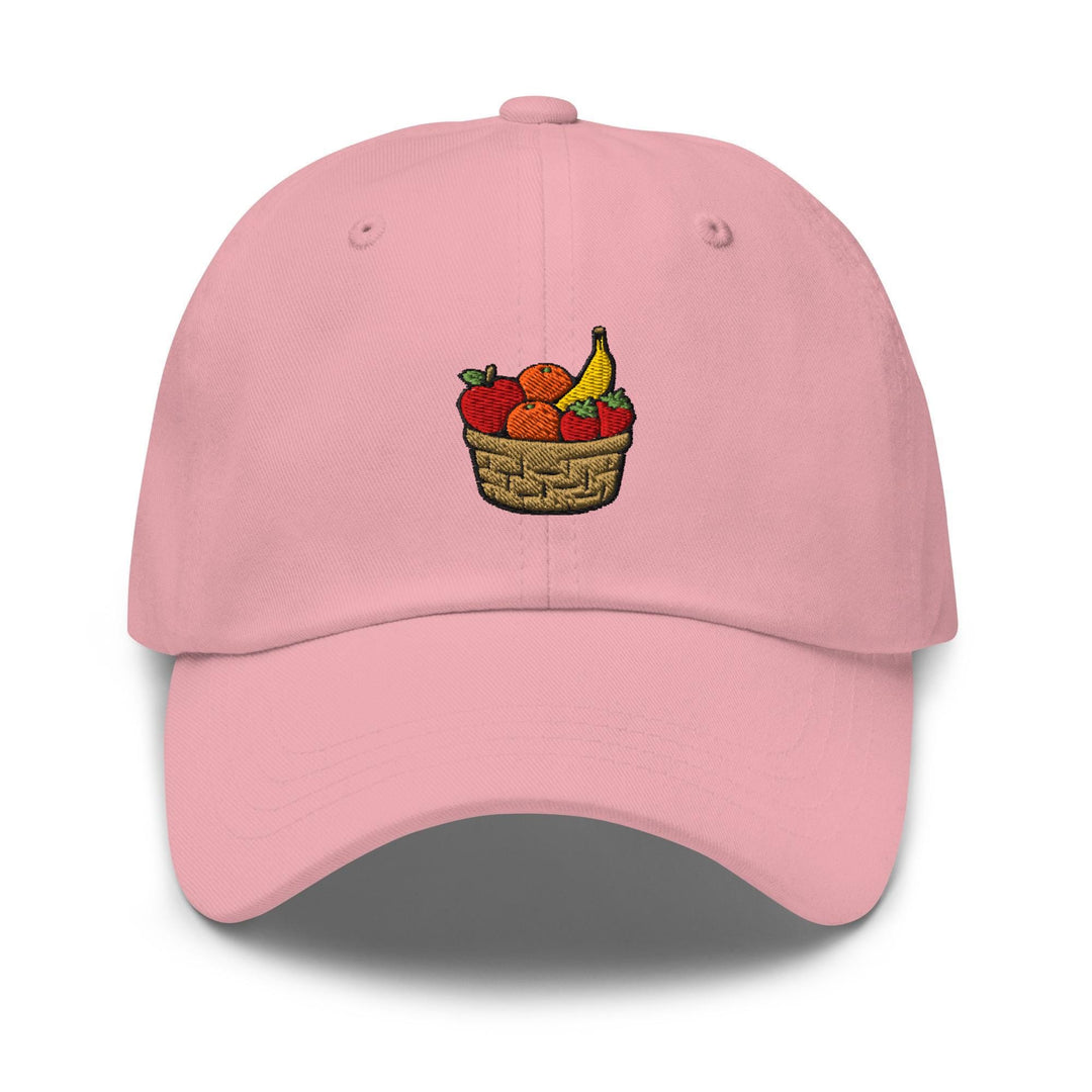 Fresh Fruit Basket Embroidered Dad Cap: Chino Cotton Twill Adjustable Unisex Hat