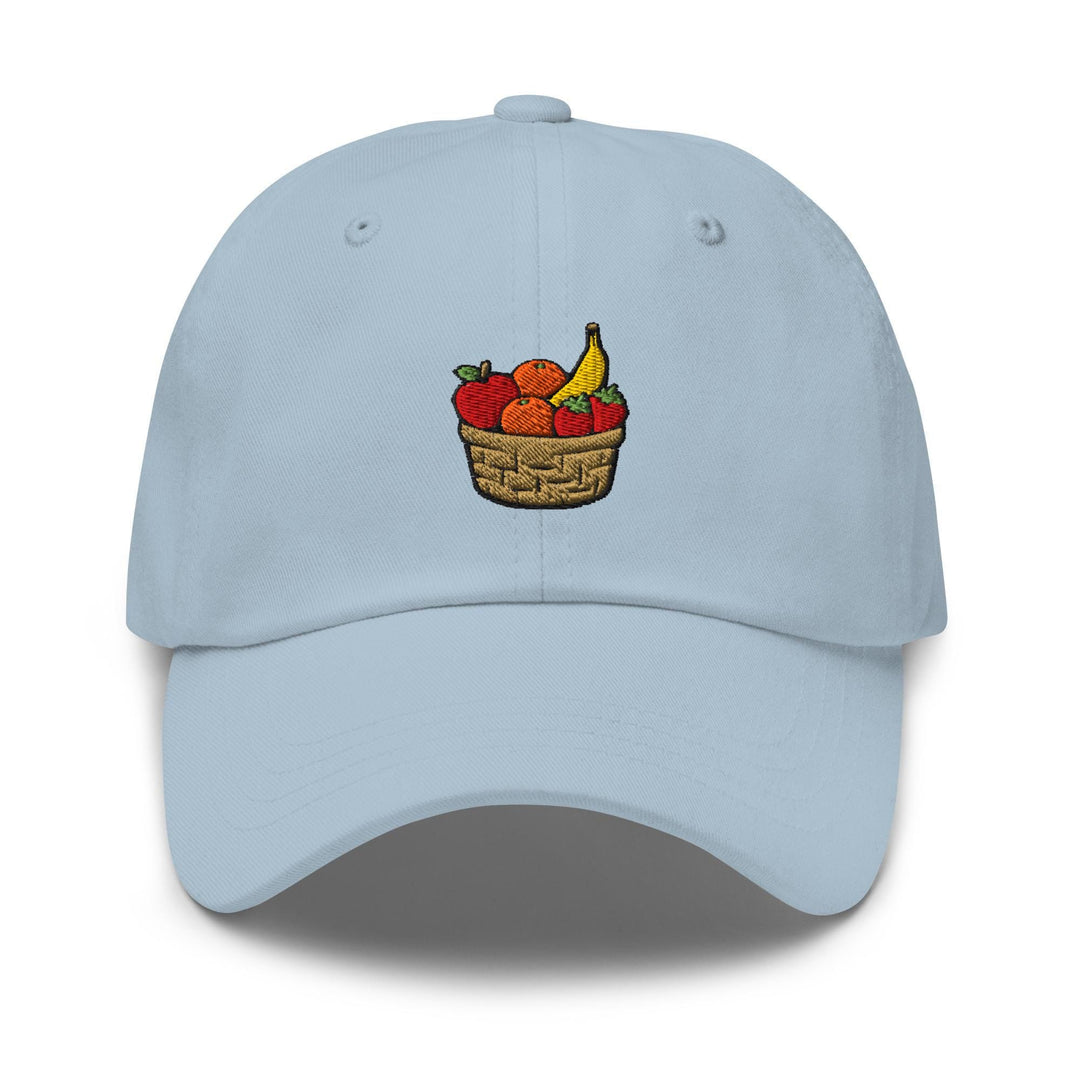 Fresh Fruit Basket Embroidered Dad Cap: Chino Cotton Twill Adjustable Unisex Hat