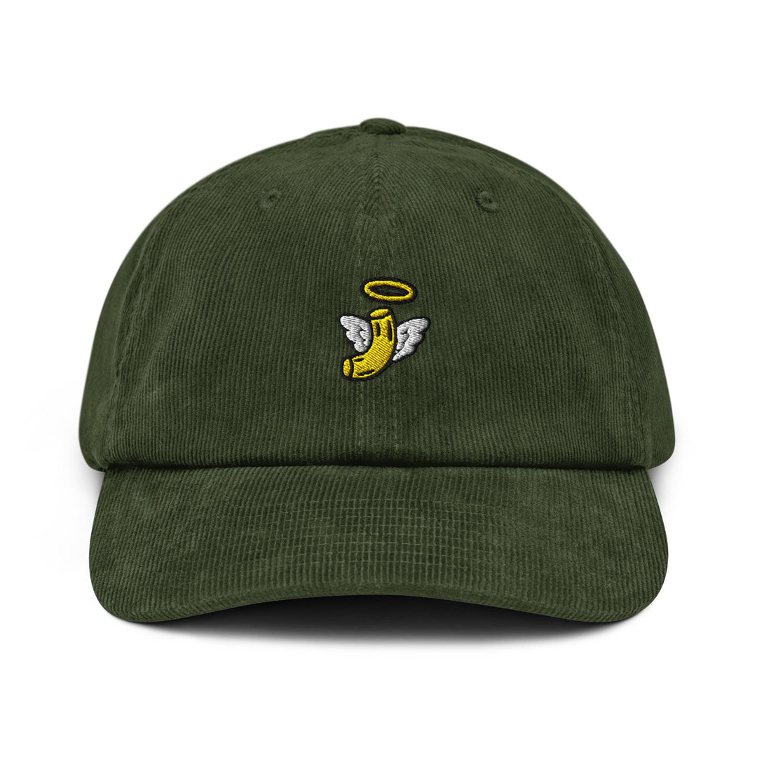 Holy Macaroni Embroidered Cotton Corduroy Hat: Adjustable Fit