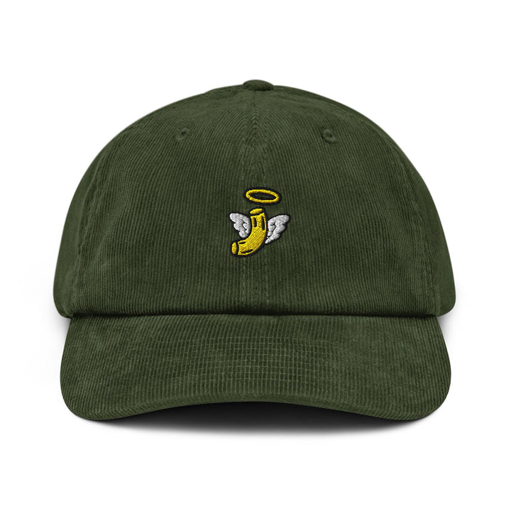 Holy Macaroni Embroidered Cotton Corduroy Hat: Adjustable Fit