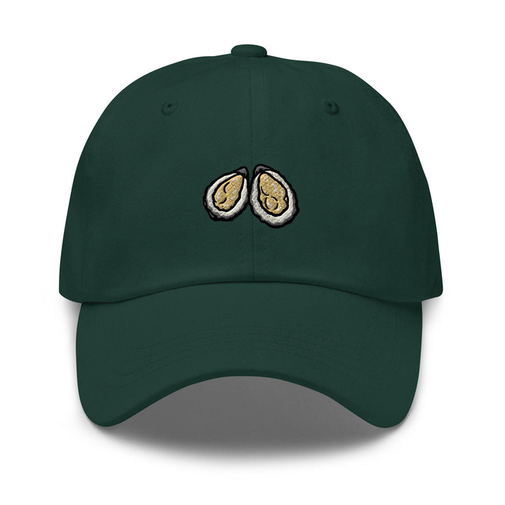 Shucked Oyster Embroidered Dad Cap: Chino Cotton Twill Adjustable Unisex Hat
