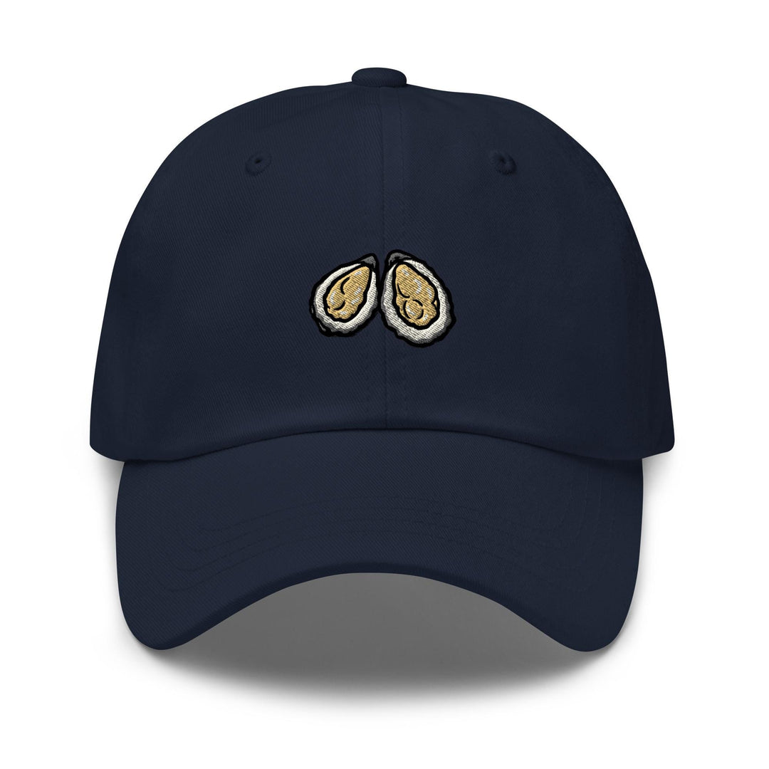 Shucked Oyster Embroidered Dad Cap: Chino Cotton Twill Adjustable Unisex Hat