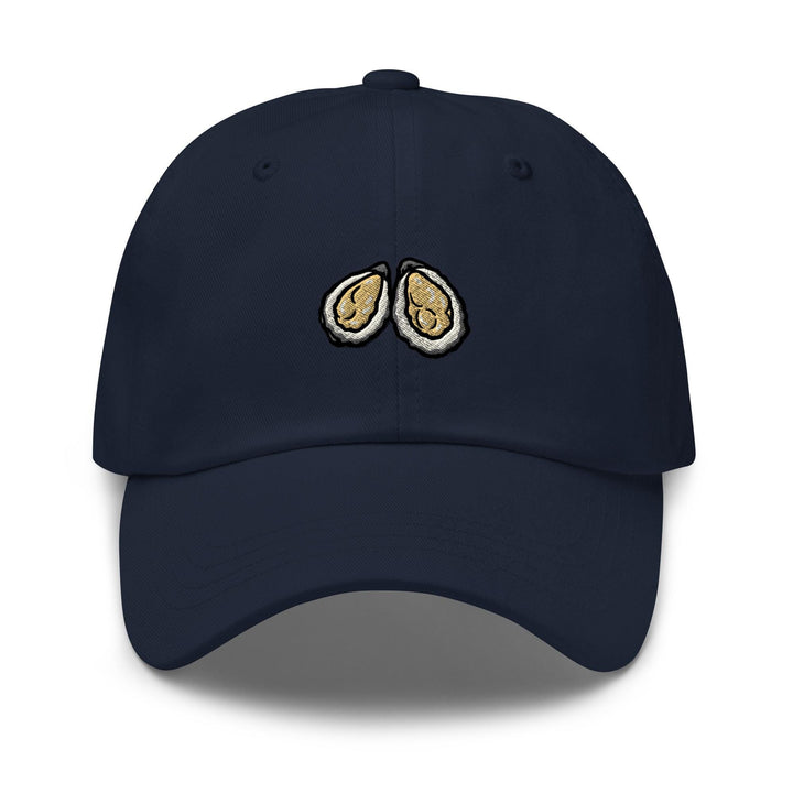 Shucked Oyster Embroidered Dad Cap: Chino Cotton Twill Adjustable Unisex Hat