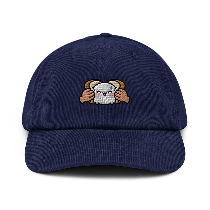 Cute Idiot Sandwich Embroidered Cotton Corduroy Hat: Adjustable Fit