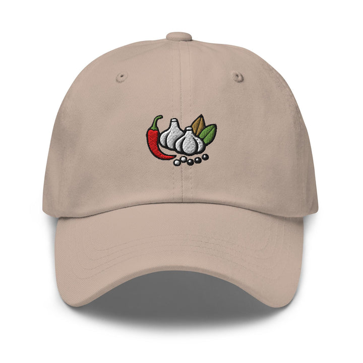 Herbs and Spices Embroidered Dad Cap: Chino Cotton Twill Adjustable Unisex Hat