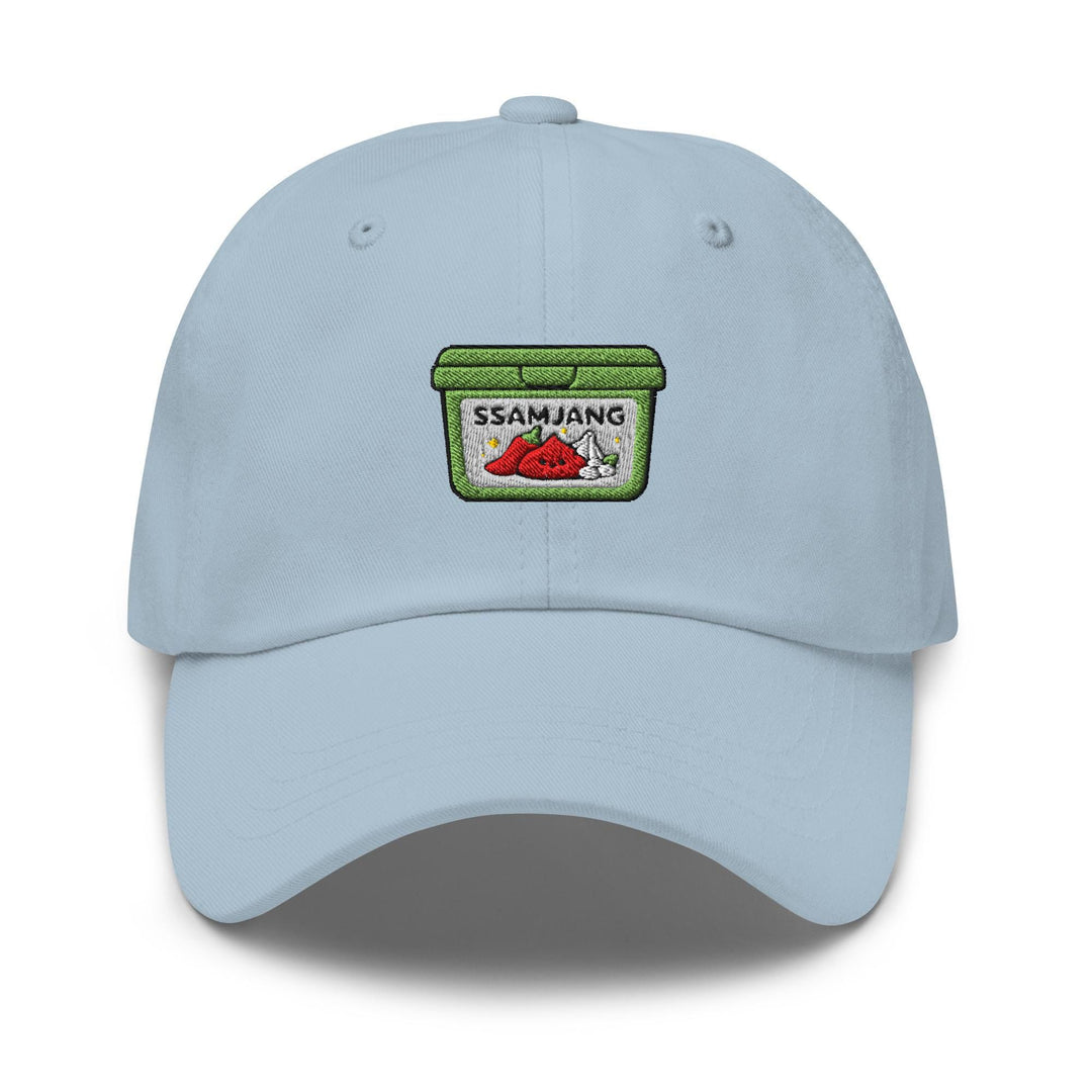 Ssamjang Korean Dipping Sauce Embroidered Dad Cap: Chino Cotton Twill Adjustable Unisex Hat
