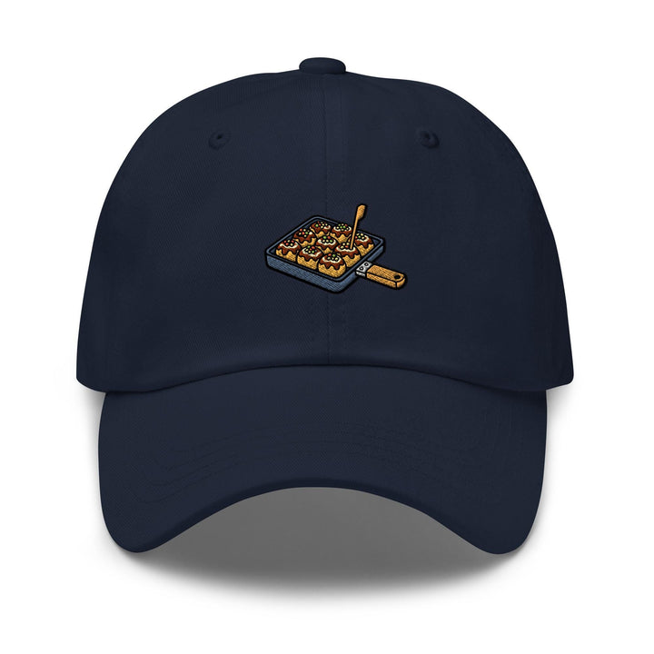 Takoyaki Pan Embroidered Dad Cap: Chino Cotton Twill Adjustable Unisex Hat