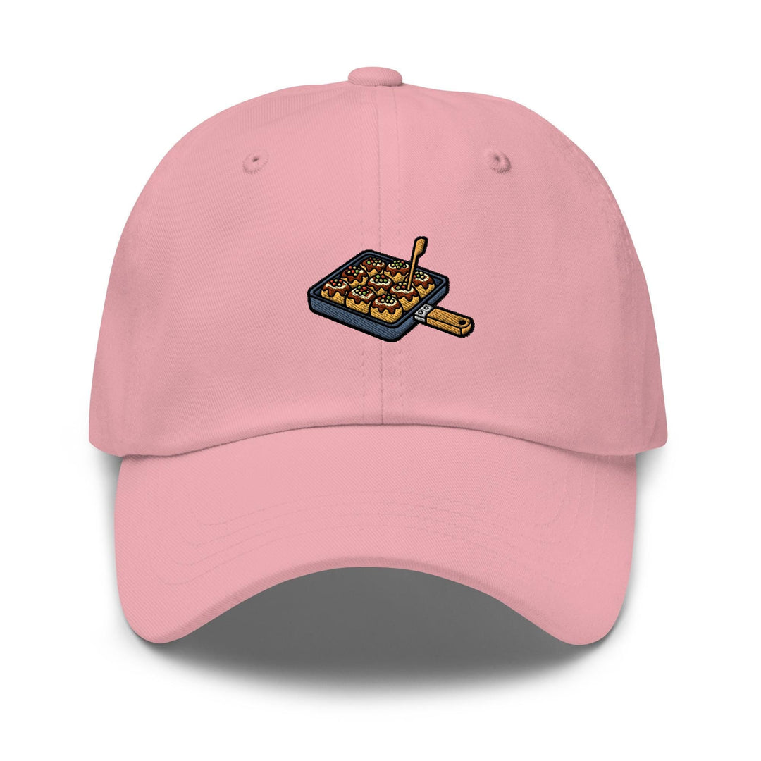 Takoyaki Pan Embroidered Dad Cap: Chino Cotton Twill Adjustable Unisex Hat