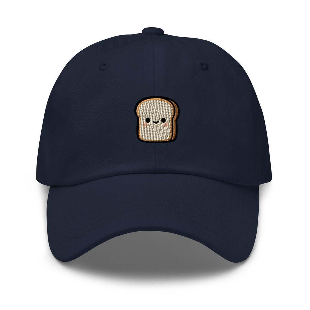 Cute Toast Embroidered Dad Cap: Chino Cotton Twill Adjustable Unisex Hat