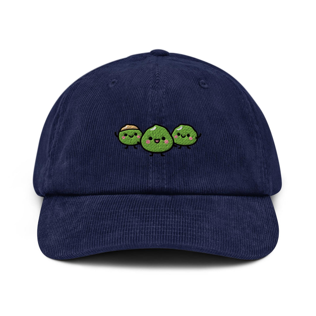 Wasabi Nut Gang Embroidered Cotton Corduroy Hat: Adjustable Fit