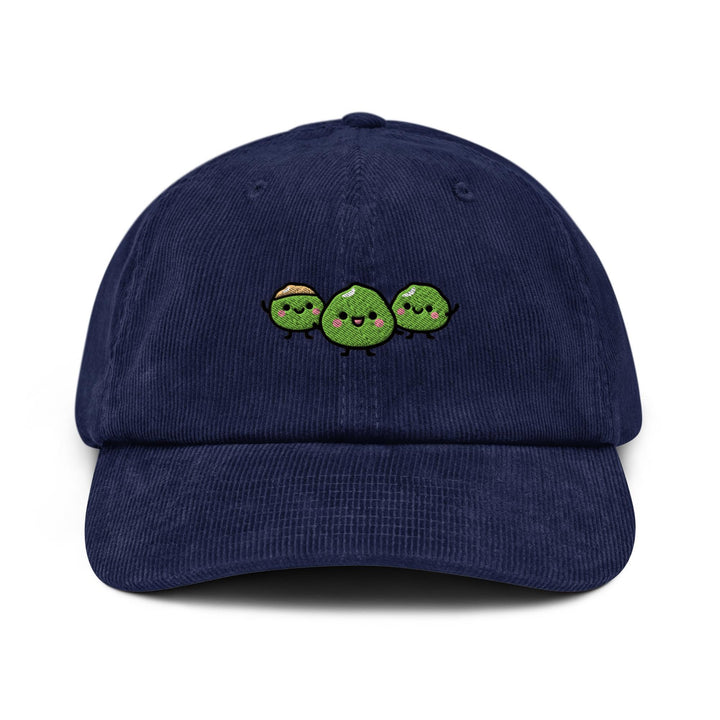 Wasabi Nut Gang Embroidered Cotton Corduroy Hat: Adjustable Fit