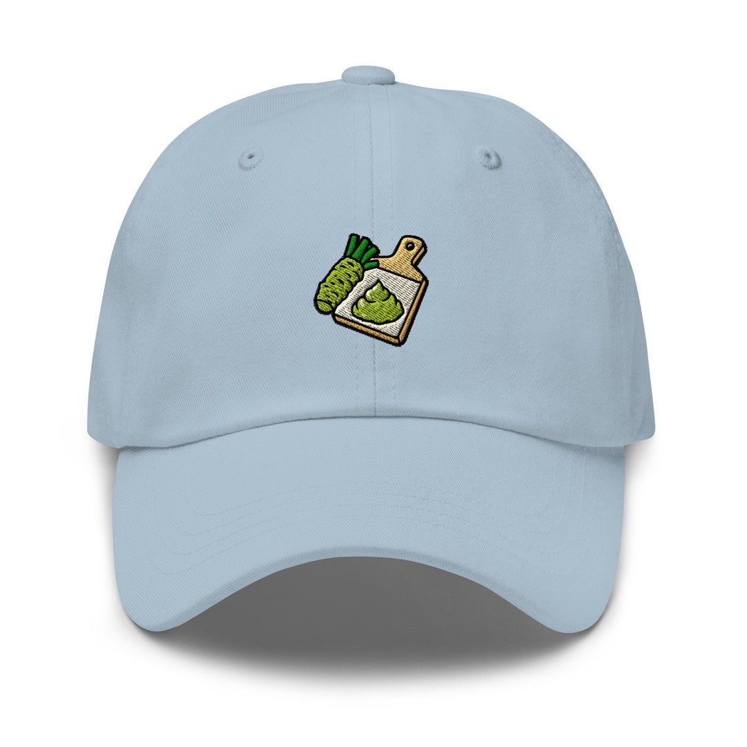 Freshly Grated Wasabi Embroidered Dad Cap: Chino Cotton Twill Adjustable Unisex Hat