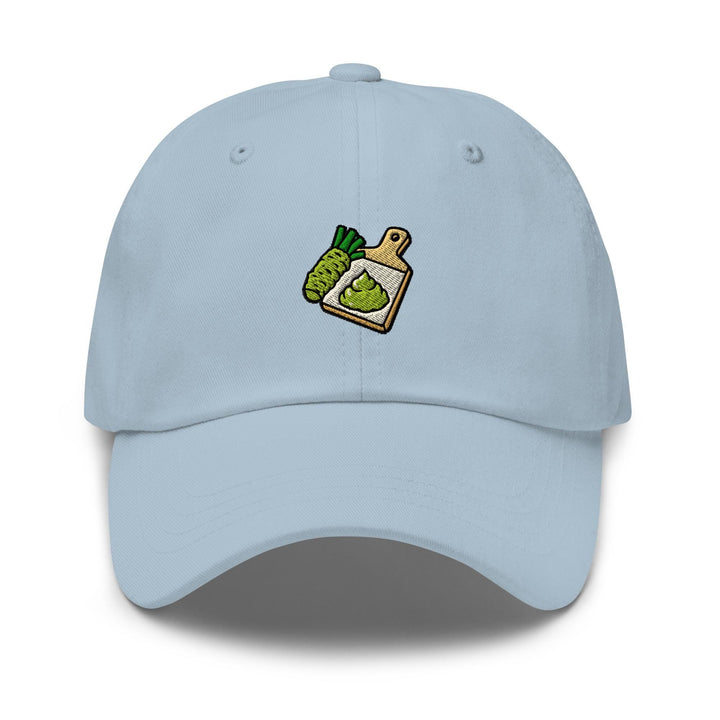Freshly Grated Wasabi Embroidered Dad Cap: Chino Cotton Twill Adjustable Unisex Hat