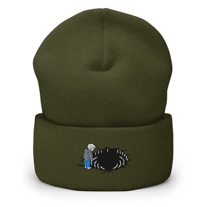 Staring Into the Abyss Embroidered Cuffed Beanie: Cozy Unisex Winter Cap
