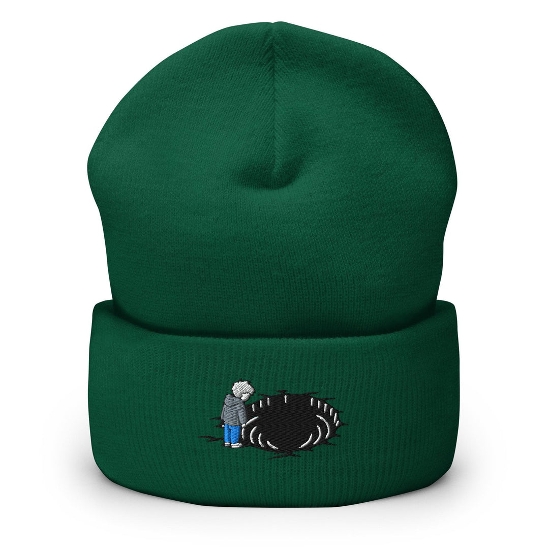 Staring Into the Abyss Embroidered Cuffed Beanie: Cozy Unisex Winter Cap