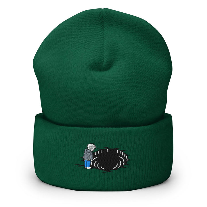 Staring Into the Abyss Embroidered Cuffed Beanie: Cozy Unisex Winter Cap