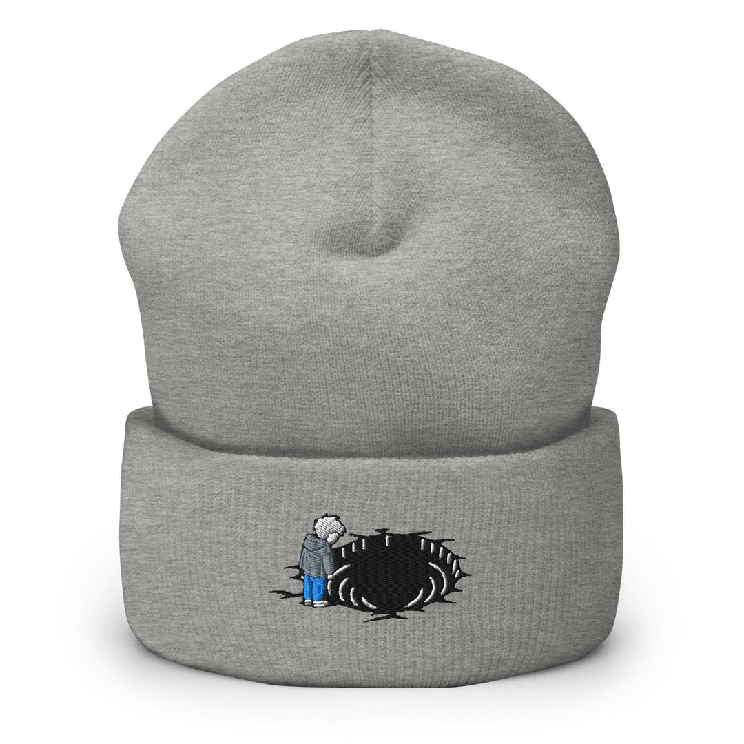 Staring Into the Abyss Embroidered Cuffed Beanie: Cozy Unisex Winter Cap
