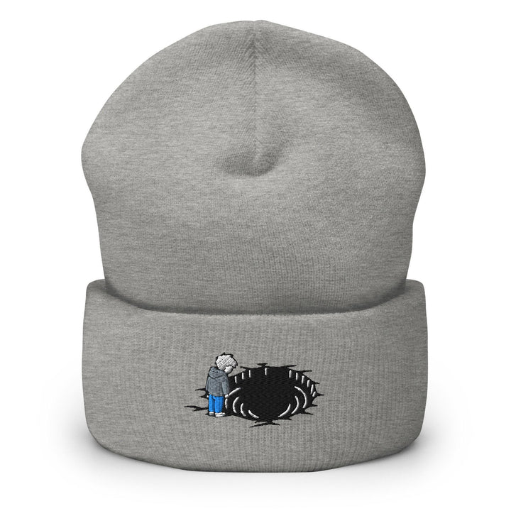 Staring Into the Abyss Embroidered Cuffed Beanie: Cozy Unisex Winter Cap