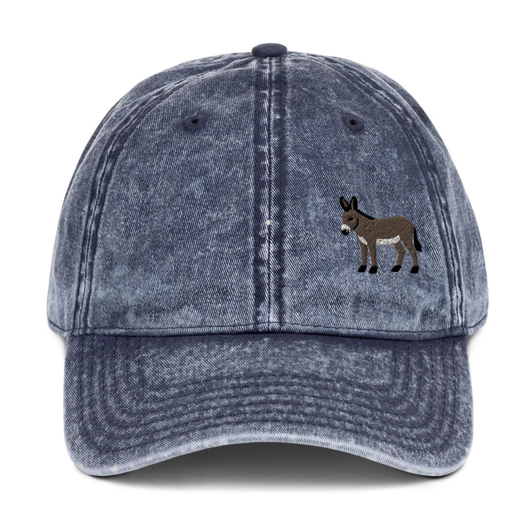 Donkey Embroidered Dad Cap: Chino Cotton Twill Adjustable Unisex Hat