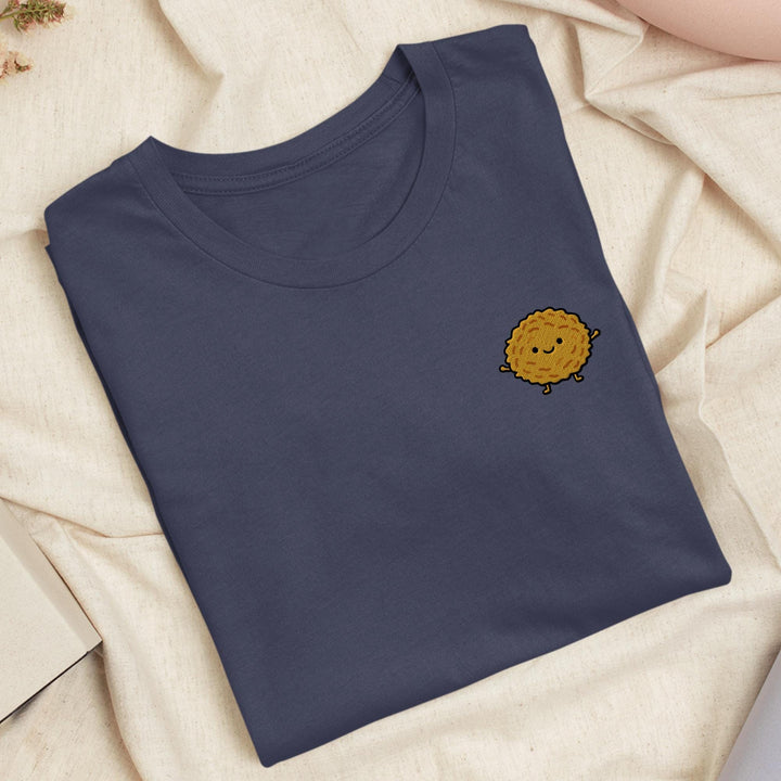Kartoffelpuffer Cute Potato Pancake Embroidered T-Shirt - German Food Tee, Reibekuchen Foodie Gift