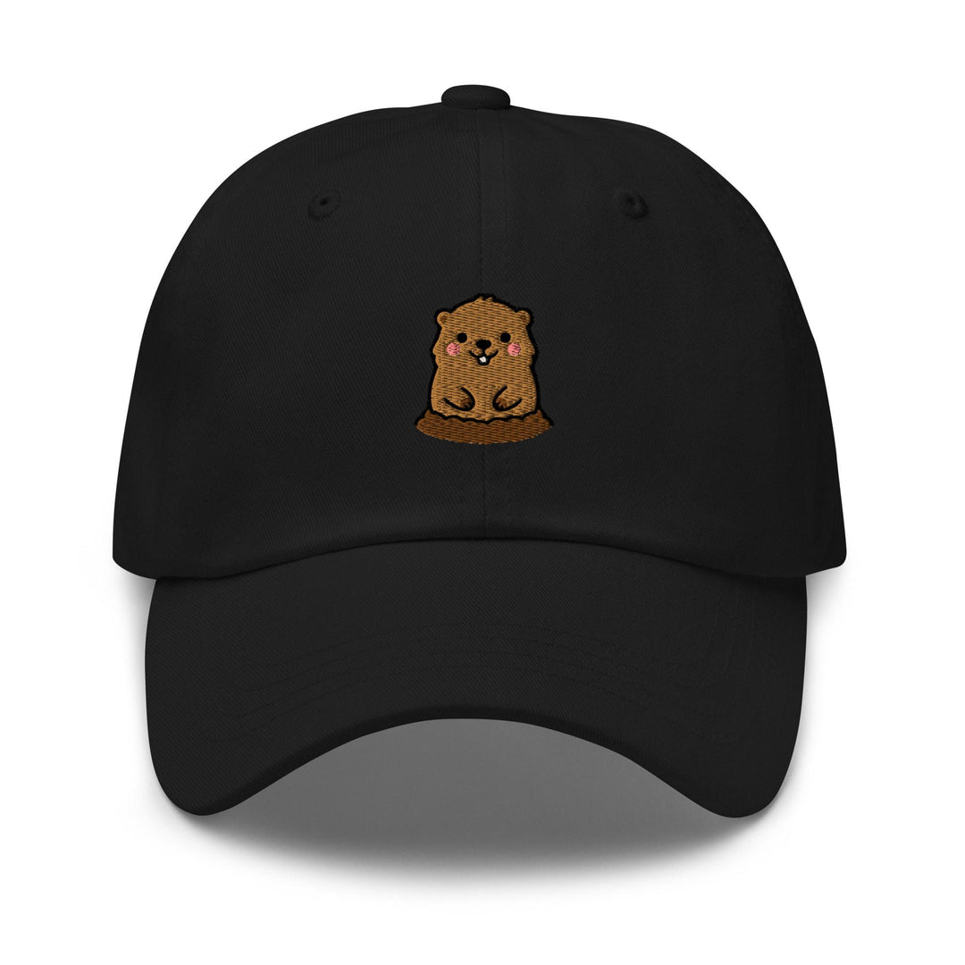 Groundhog Embroidered Dad Cap, Cute Woodchuck Baseball Hat, Groundhog Day Gift, Weather Forecaster Hat, Animal Lover Gift